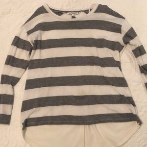 Gray striped sweater